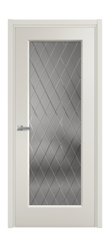 Дверь межкомнатная Рино 1 Цвет Дымчатый Покрытие Эмаль  Наличник L 50 Цена 43515