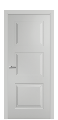 Дверь межкомнатная Рино 3 Цвет Телегрей Покрытие Эмаль  Наличник L 50 Цена 40475