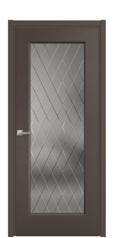 Дверь межкомнатная Плэйн 1 Цвет Коричневый Brash Покрытие Эмаль брашированная  Наличник L 50 Цена 46415