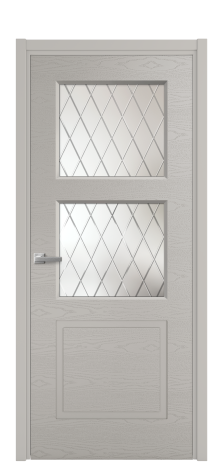 Дверь межкомнатная Плэйн 3 Цвет Серый Шелк Brash Покрытие Эмаль брашированная  Наличник L 50 Цена 44950