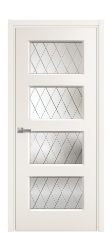 Дверь межкомнатная Плэйн 4 Цвет Молочный Покрытие Эмаль  Наличник L 50 Цена 41050