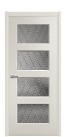 Дверь межкомнатная Плэйн 4 Цвет Дымчатый Покрытие Эмаль  Наличник L 50 Цена 41600