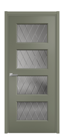 Дверь межкомнатная Плэйн 4 Цвет Зеленый Покрытие Эмаль  Наличник L 50 Цена 42793