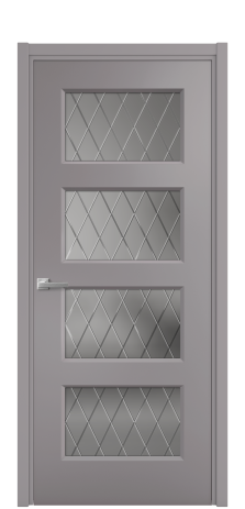 Дверь межкомнатная Плэйн 4 Цвет Ирис Покрытие Эмаль  Наличник L 50 Цена 41600