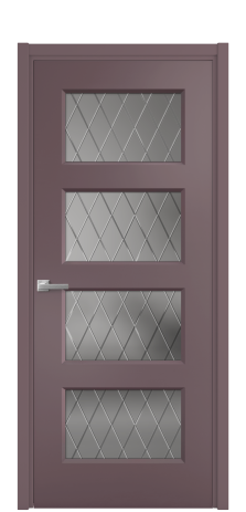 Дверь межкомнатная Плэйн 4 Цвет Лиловый Покрытие Эмаль  Наличник L 50 Цена 42793