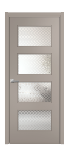 Дверь межкомнатная Плэйн 4 Цвет Какао Покрытие Эмаль  Наличник L 50 Цена 41335