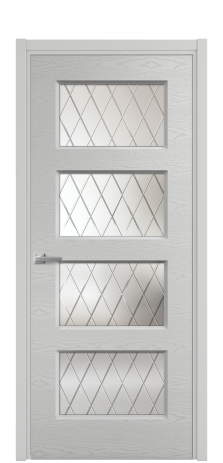 Дверь межкомнатная Плэйн 4 Цвет Телегрей Brash Покрытие Эмаль брашированная  Наличник L 50 Цена 44950