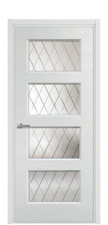 Дверь межкомнатная Плэйн 4 Цвет Облачный Brash Покрытие Эмаль брашированная  Наличник L 50 Цена 44950