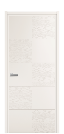 Дверь межкомнатная Линия 03 Цвет Молочный Brash Покрытие Эмаль брашированная  Наличник L 50 Цена 46325