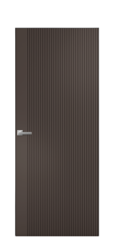 Дверь межкомнатная Меццо 12 Цвет Коричневый Покрытие Эмаль  Наличник Скрытый короб хром Цена 43793