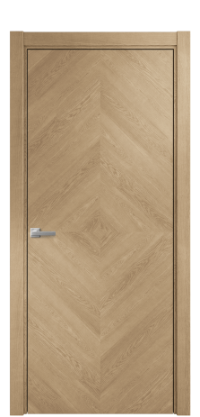 Дверь межкомнатная Юнит 02 Цвет Дуб Светлый Покрытие Шпон натуральный  Наличник L 75 Цена 58050