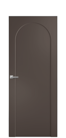 Дверь межкомнатная Ансе 2 Цвет Коричневый Покрытие Эмаль  Наличник Скрытый короб хром Цена 45893