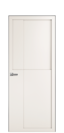 Дверь межкомнатная Подио 02 Цвет Молочный Покрытие Эмаль  Наличник Скрытый короб хром Цена 49450