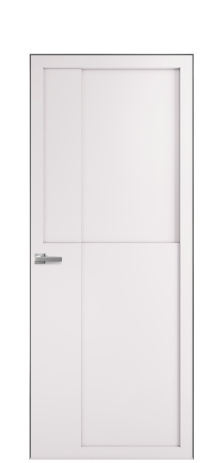 Дверь межкомнатная Подио 02 Цвет Крем Покрытие Эмаль  Наличник Скрытый короб хром Цена 49450