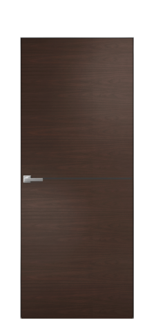 Дверь межкомнатная Слот 10-001 Цвет Каштановый Орех Покрытие Шпон натуральный  Наличник Скрытый короб хром Цена 49550