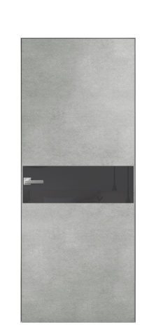 Дверь межкомнатная Ветро 11 Цвет Бетон серый Покрытие ПВХ ФАКТУРНЫЕ Наличник Скрытый короб хром Цена 41000