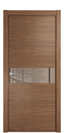 Дверь межкомнатная Ветро 11 Цвет Американский Орех Покрытие Шпон натуральный  Наличник L 75 Цена 56700