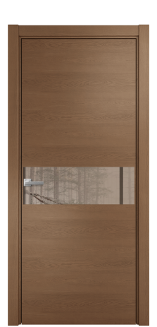 Дверь межкомнатная Ветро 11 Цвет Дуб Темный Покрытие Шпон натуральный  Наличник L 75 Цена 52150