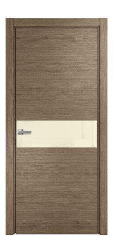 Дверь межкомнатная Ветро 11 Цвет Дуб Кофе Покрытие Шпон масло  Наличник L 75 Цена 54275