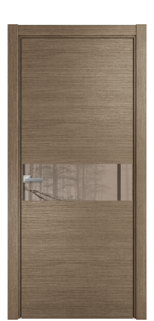 Дверь межкомнатная Ветро 11 Цвет Дуб Кофе Покрытие Шпон масло  Наличник L 75 Цена 54775