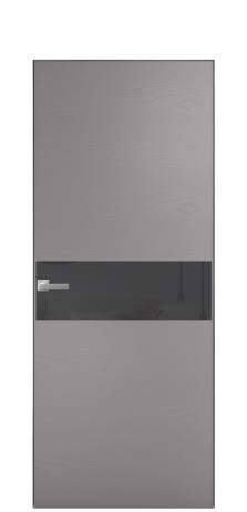 Дверь межкомнатная Ветро 11 Цвет Ясень Ирис Покрытие Шпон крашеный  Наличник Скрытый короб хром Цена 47850