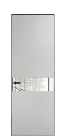 Дверь межкомнатная Ветро 11 Цвет Телегрей Покрытие ЭМАЛИ Эмаль Наличник Скрытый короб хром Цена 45550