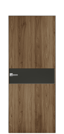 Дверь межкомнатная Ветро 11 Цвет Орех классический Покрытие ПВХ ПОД ДЕРЕВО Наличник Скрытый короб хром Цена 41000