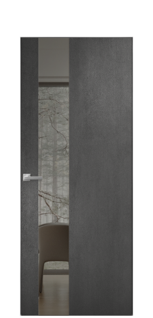 Дверь межкомнатная Ветро 14 Цвет Камень темный Покрытие ПВХ ФАКТУРНЫЕ Наличник Скрытый короб хром Цена 41500