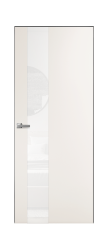 Дверь межкомнатная Ветро 14 Цвет Молочный Покрытие Эмаль  Наличник Скрытый короб хром Цена 45550