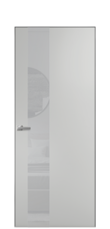 Дверь межкомнатная Ветро 14 Цвет Телегрей Покрытие Эмаль  Наличник Скрытый короб хром Цена 46050