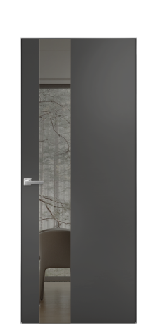 Дверь межкомнатная Ветро 14 Цвет Антрацит Покрытие Эмаль  Наличник Скрытый короб хром Цена 47548