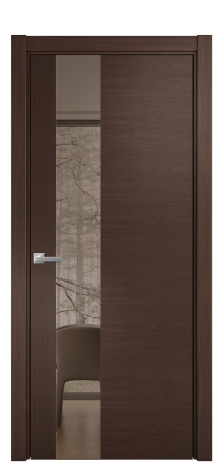 Дверь межкомнатная Ветро 14 Цвет Каштановый Орех Покрытие Шпон натуральный  Наличник L 75 Цена 56700