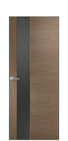 Дверь межкомнатная Ветро 14 Цвет Дуб Мускат Покрытие Шпон натуральный  Наличник Скрытый короб хром Цена 49450