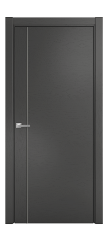 Дверь межкомнатная Ветро 17 Цвет Ясень Антрацит Покрытие Шпон крашеный  Наличник L 75 Цена 48175