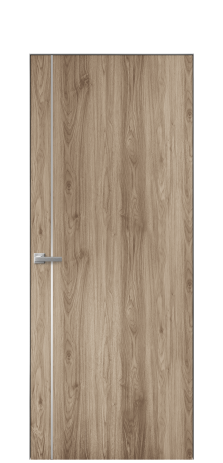 Дверь межкомнатная Слот 10-011 Цвет Орех смоук Покрытие ПВХ ПОД ДЕРЕВО Наличник Скрытый короб хром Цена 38100