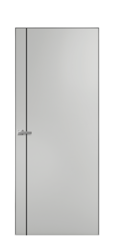 Дверь межкомнатная Слот 10-011 Цвет Телегрей Покрытие Эмаль  Наличник Скрытый короб хром Цена 41250