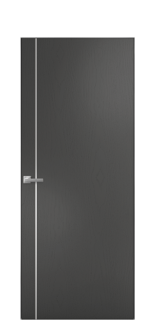 Дверь межкомнатная Слот 10-011 Цвет Ясень Антрацит Покрытие Шпон крашеный  Наличник Скрытый короб хром Цена 43550