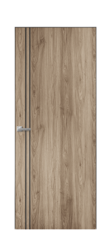 Дверь межкомнатная Слот 10-012 Цвет Орех смоук Покрытие ПВХ ПОД ДЕРЕВО Наличник Скрытый короб хром Цена 38100