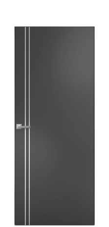 Дверь межкомнатная Слот 10-012 Цвет Антрацит Покрытие Эмаль  Наличник Скрытый короб хром Цена 39383