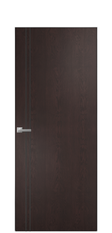 Дверь межкомнатная Слот 10-012 Цвет Мореный Дуб Покрытие Шпон натуральный  Наличник Скрытый короб хром Цена 45150