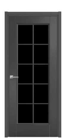 Дверь межкомнатная Сиена 10 Цвет Антрацит Покрытие Эмаль  Наличник L 50 Цена 53268