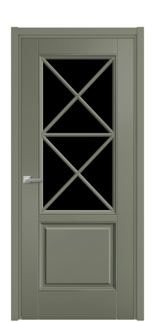 Дверь межкомнатная Сиена X3 DGO Цвет Зеленый Покрытие Эмаль  Наличник L 50 Цена 53268