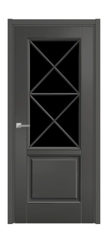Дверь межкомнатная Сиена X3 DGO Цвет Антрацит Покрытие Эмаль  Наличник L 50 Цена 53268