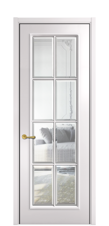 Дверь межкомнатная Амелия 8 Цвет Крем Покрытие Эмаль  Наличник L 50 Цена 71475