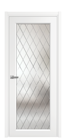 Дверь межкомнатная Страйп 1 Цвет Белый Покрытие Эмаль  Наличник L 50 Цена 45765