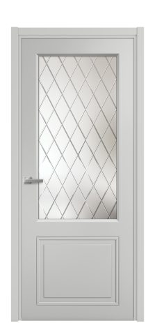 Дверь межкомнатная Страйп 2 Цвет Телегрей Покрытие Эмаль  Наличник L 50 Цена 44980