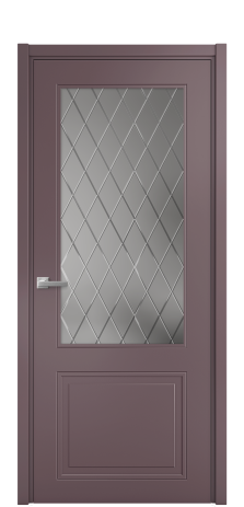 Дверь межкомнатная Страйп 2 Цвет Лиловый Покрытие Эмаль  Наличник L 50 Цена 49368