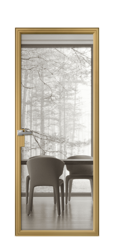 Дверь межкомнатная Фрейм 01 Цвет Латунь Покрытие Алюминий  Наличник Скрытый короб Цена 85180