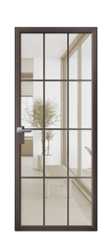 Дверь межкомнатная Фрейм 12 Цвет Антик Покрытие Алюминий  Наличник Скрытый короб Цена 91120