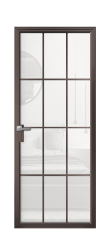 Дверь межкомнатная Фрейм 12 Цвет Антик Покрытие Алюминий  Наличник Скрытый короб Цена 94544